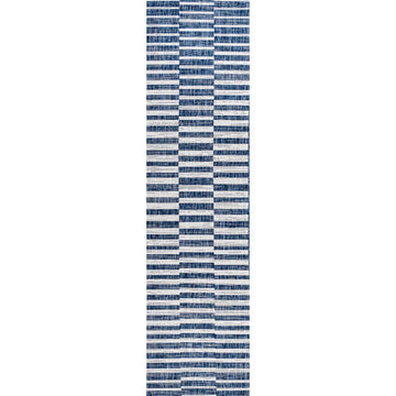 Sukie Modern Offset Stripe Indoor/outdoor Area Rug